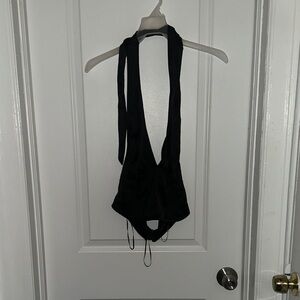 Sincerely Jules Black Halter One-Piece Swimwear